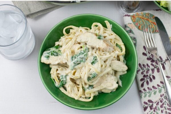 Chicken Spinach Alfredo - Flour On My Face