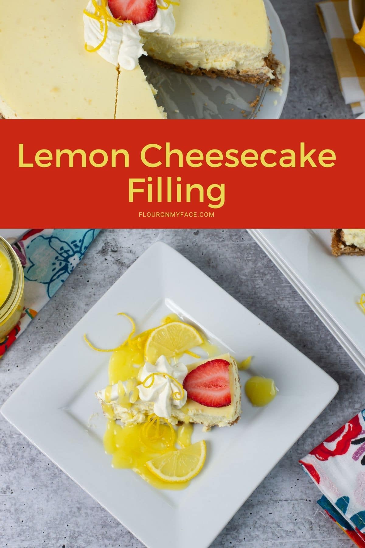 Lemon Cheesecake Filling Flour On My Face