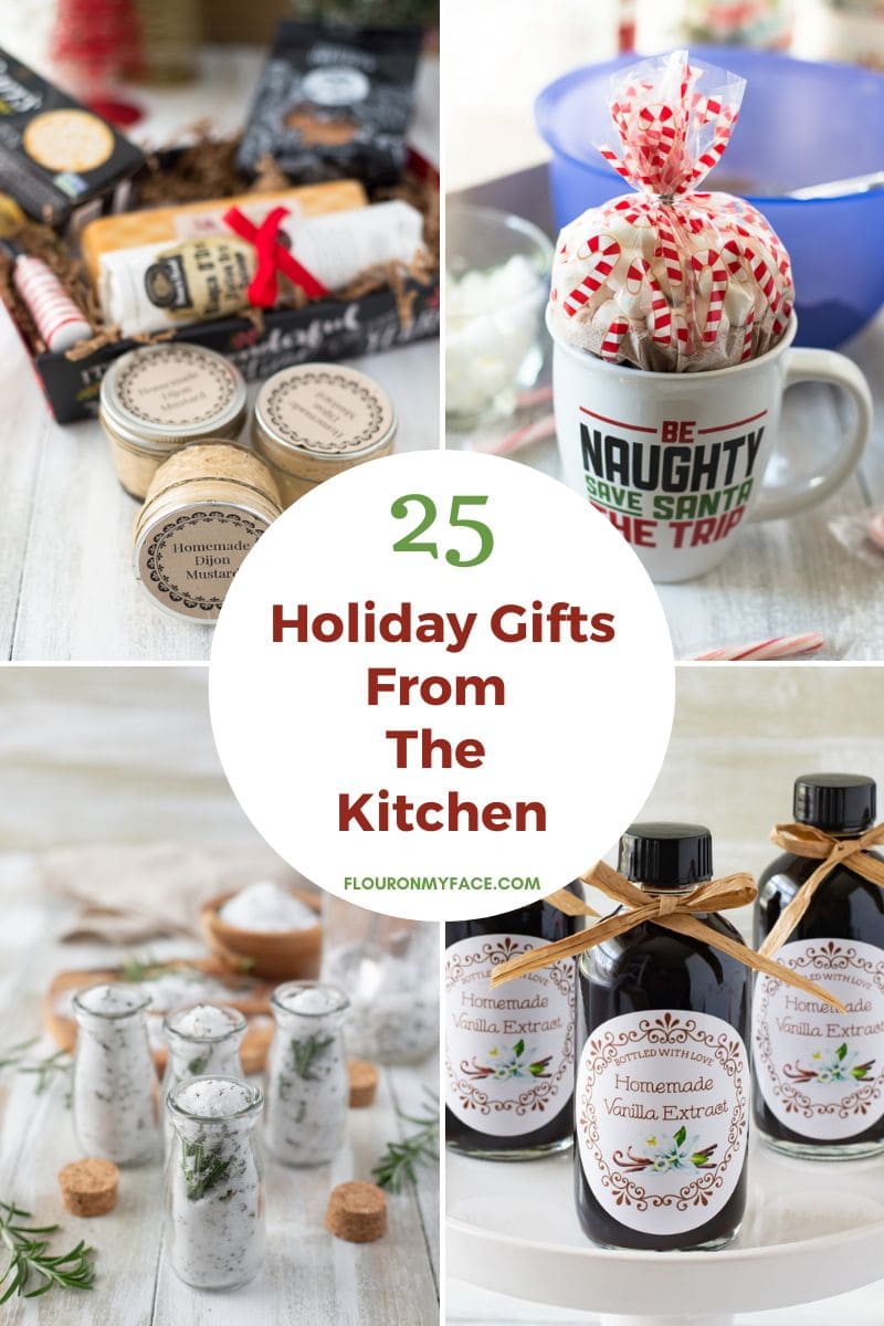 Long vertical featured image for 25 holiday gifts from the kitchen.