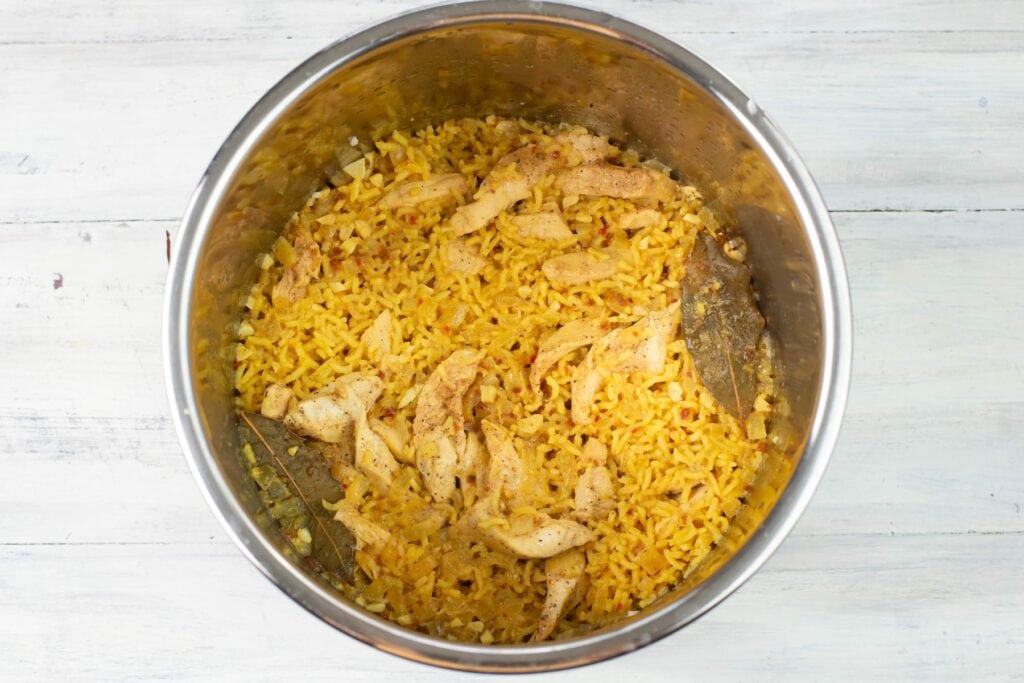 Instant Pot Chicken Yellow Rice Flour On My Face
