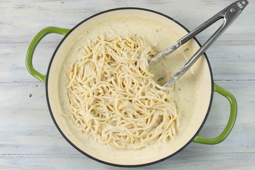 Shrimp Scampi Alfredo - Flour On My Face