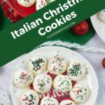 Italian Christmas Cookies featured long vertical image.