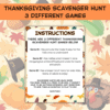 Thanksgiving Scavenger Hunt preview with description of what is included.