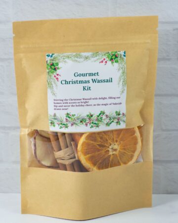 Wassail Kit in a brown Kraft packaging with a small window.