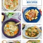 Long collage image preview photos of easy boneless chicken instant pot recipes.