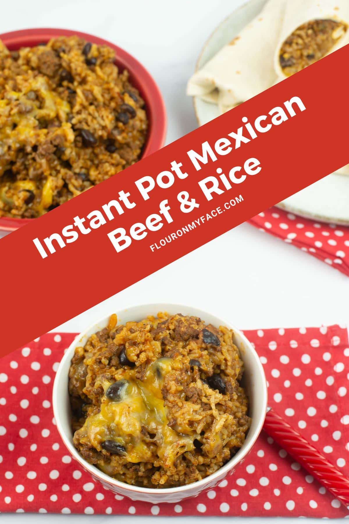 Instant Pot Mexican Beef and Rice large image of bowl.