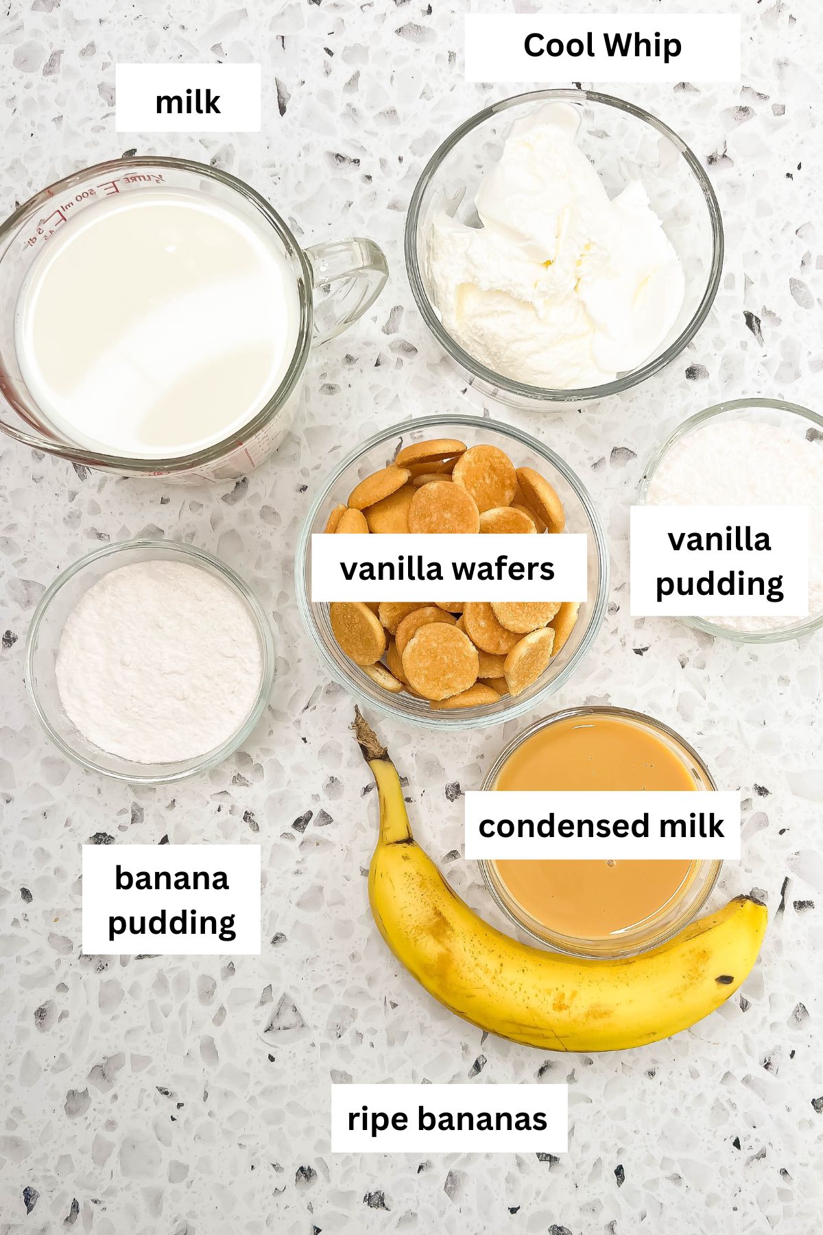 Million Dollar Banana Pudding Ingredients.