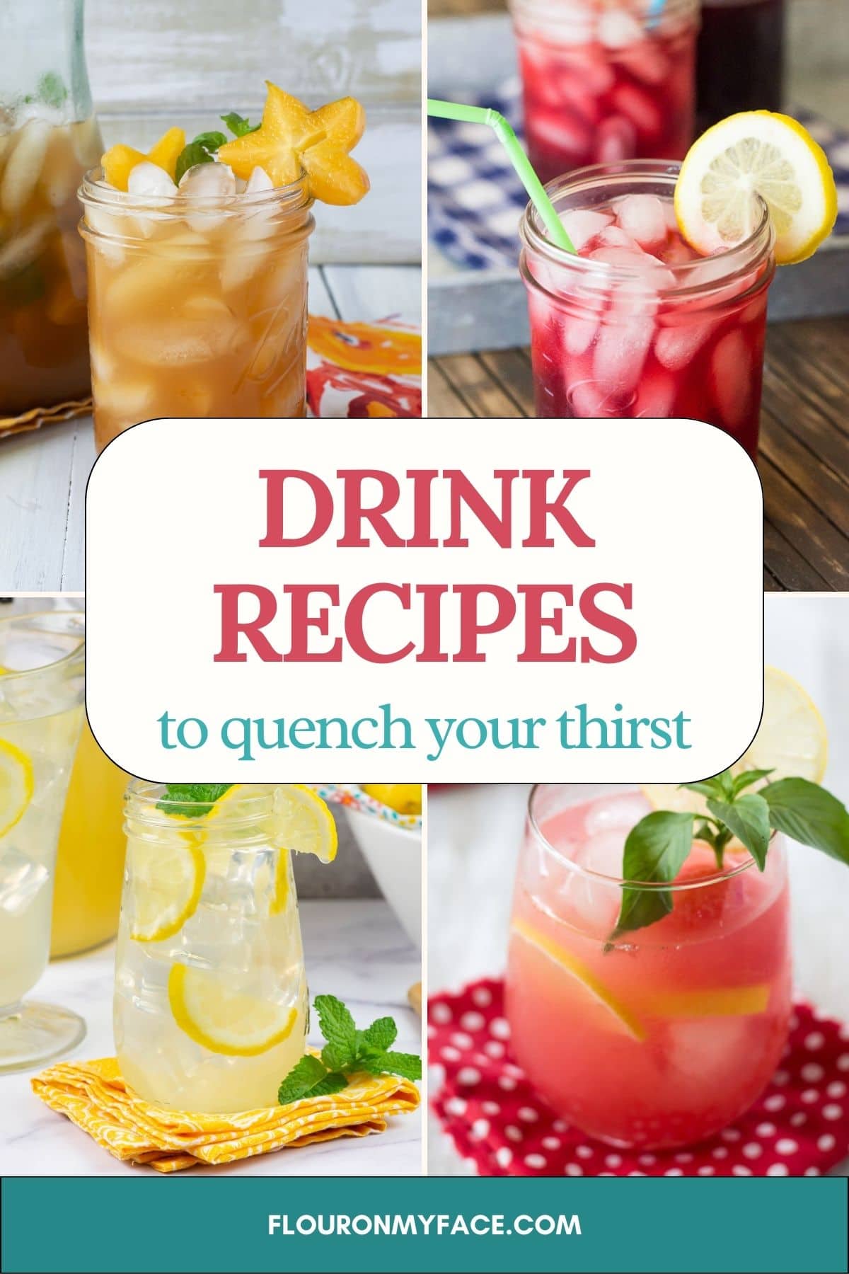 Large featured collage image for quenching drink recipes.