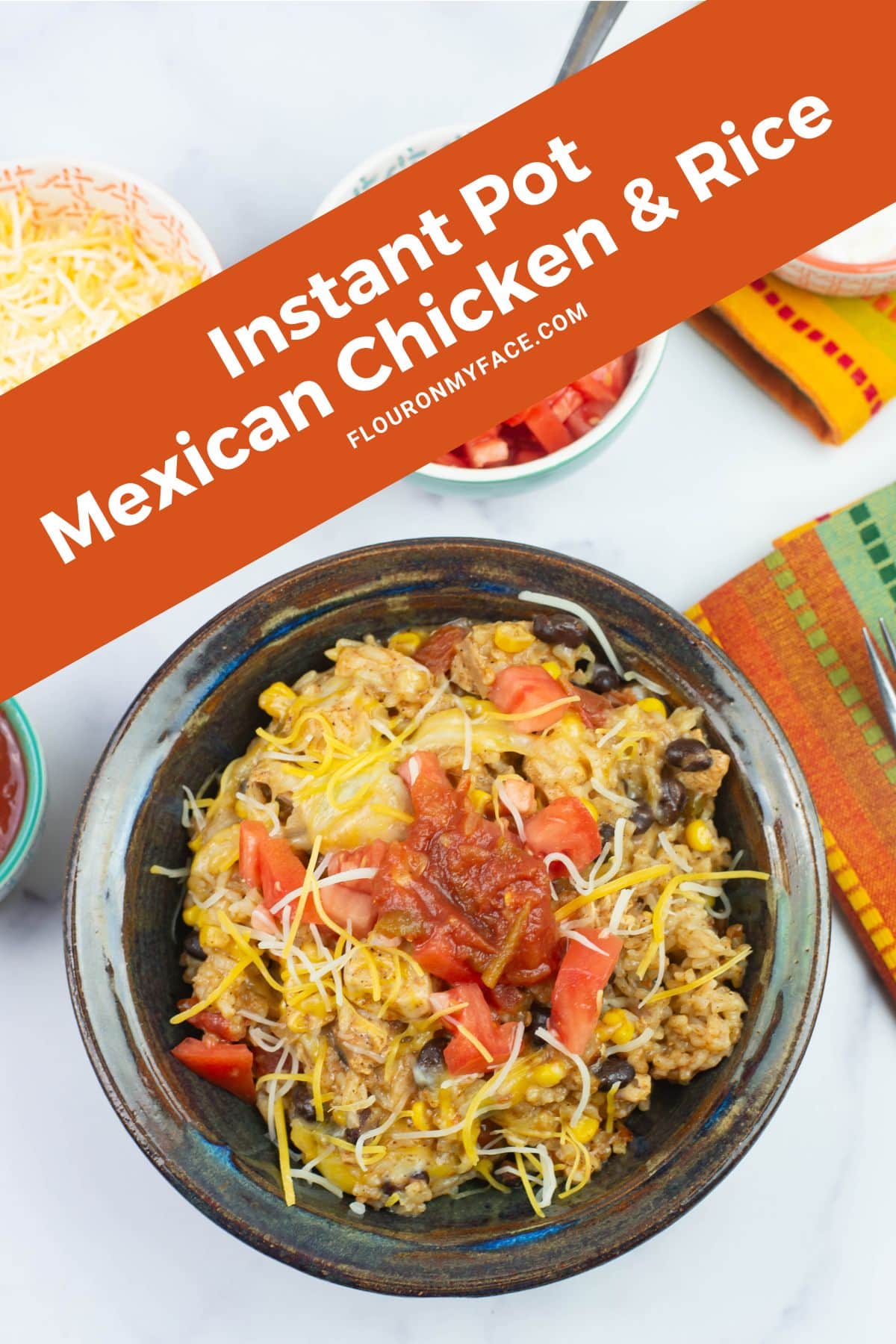 Mexican Chicken and Rice vertical image.