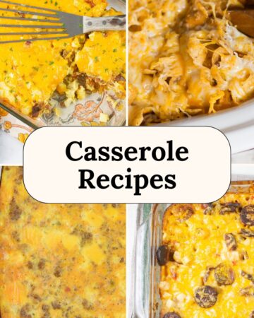 4 casserole recipes preview image.