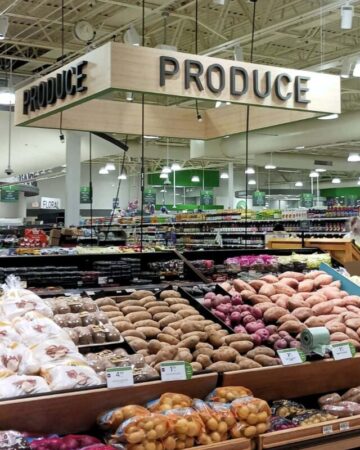Image taken inside a Publix grocery store showing the produce section.