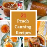 Image of 4 peach recipes for canning.