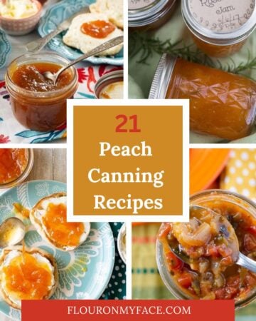 Peach Canning recipes 4 image collage preview.