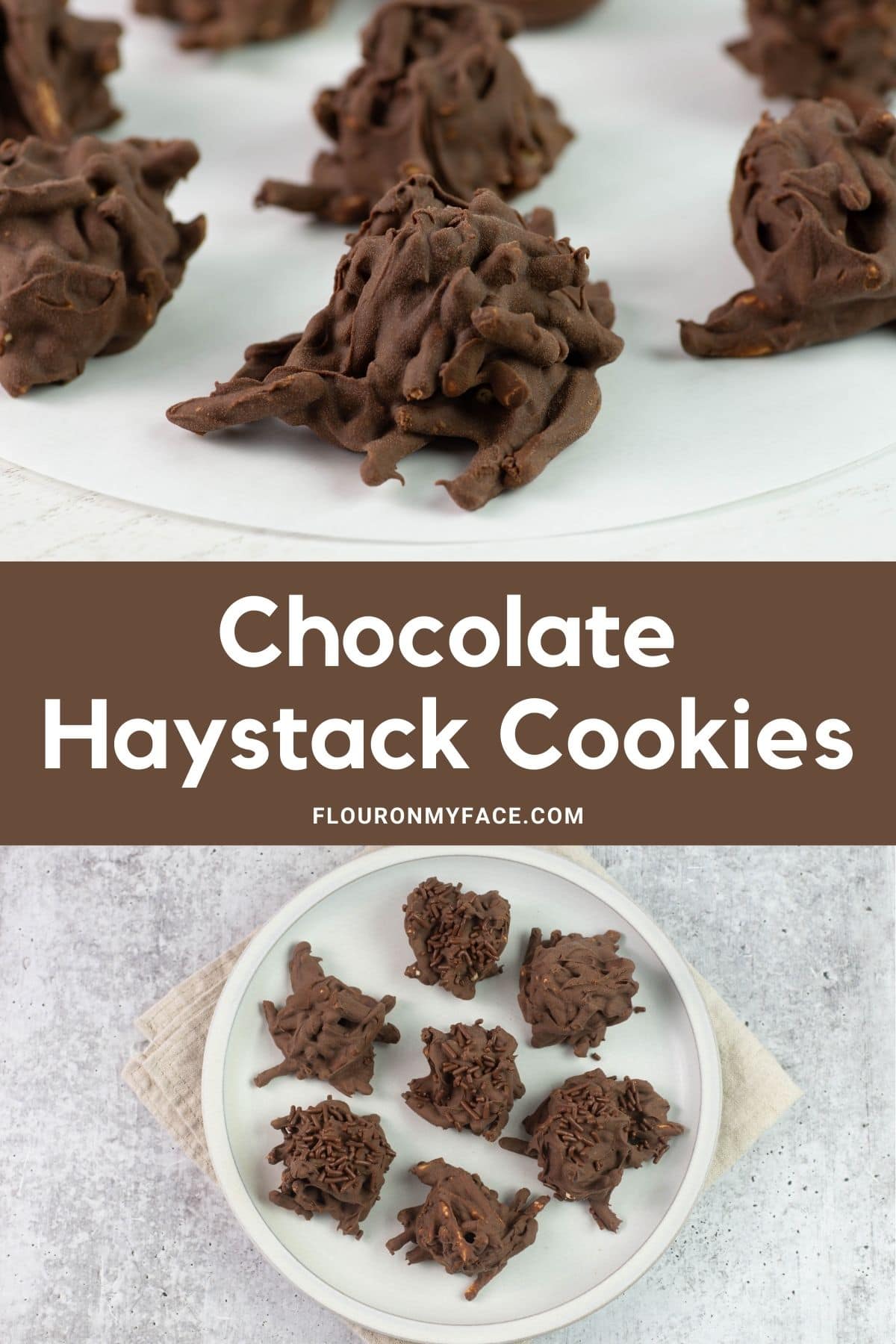 Vertical image of cookies served on a plate.