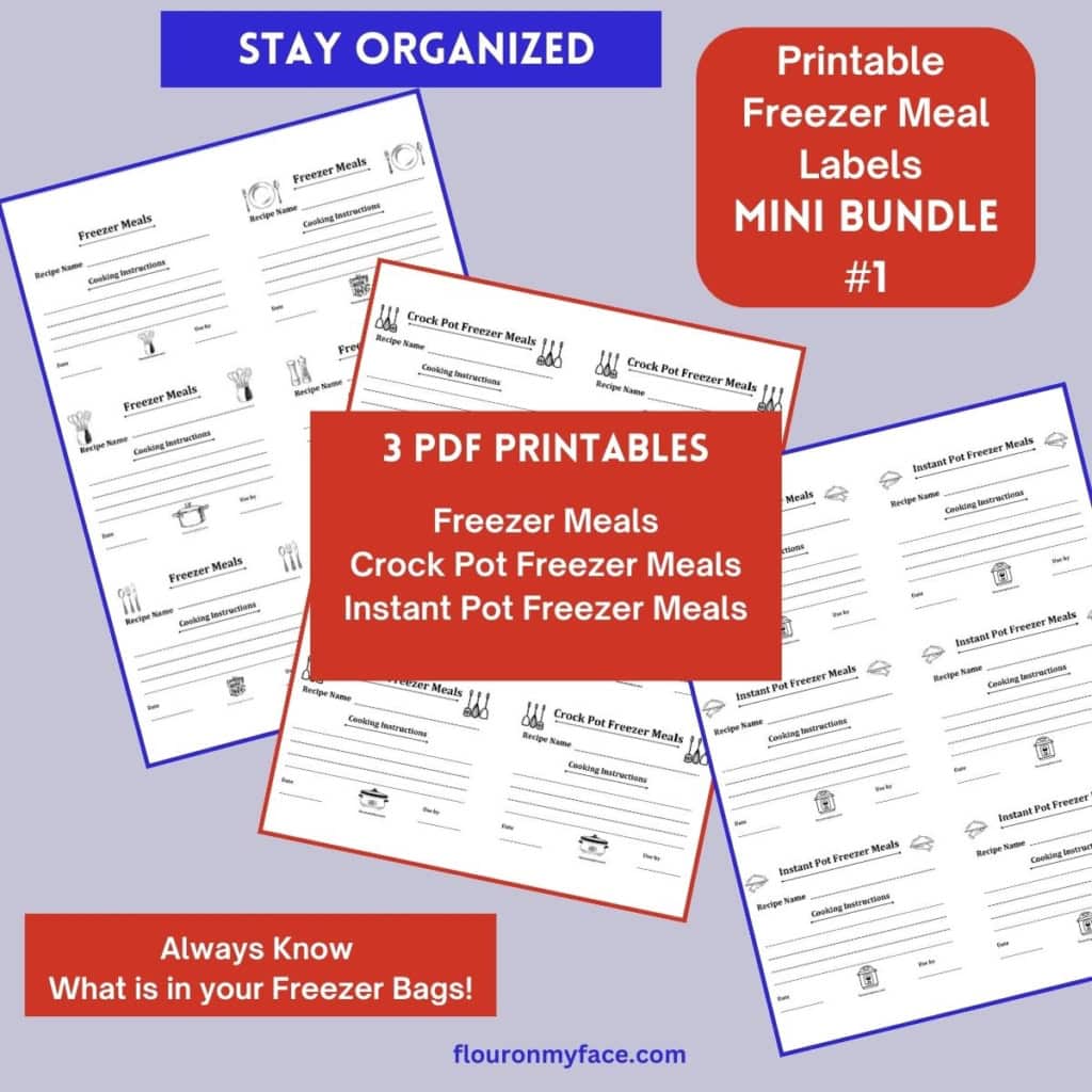 Freezer Meal Labels Mini Bundle 1