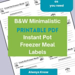 Large Instant Pot Freezer Meal Labels pinterest image with a preview.