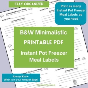 Instant Pot Freezer Meal Labels shop preview image.