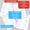 Freezer Meal L:abels for meats product preview image.