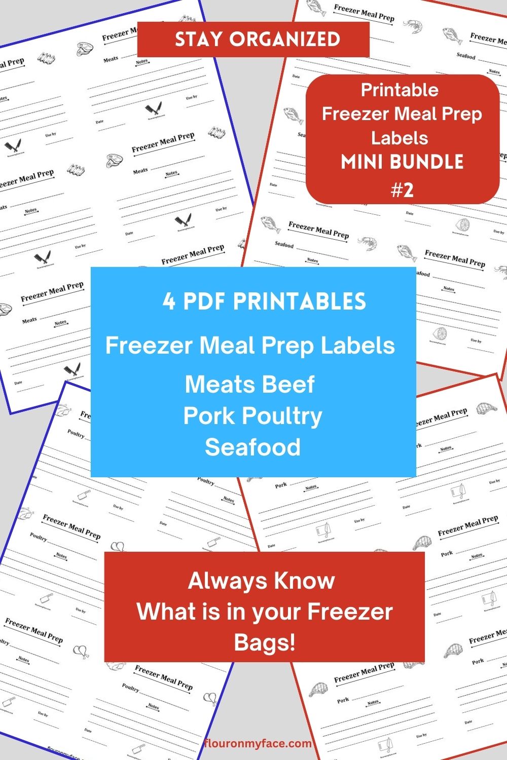 Pinnable image with label preview for meats, pork, beef, seafood and poultry.