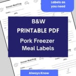 Preview image of Pork Freezer Meal Labels.