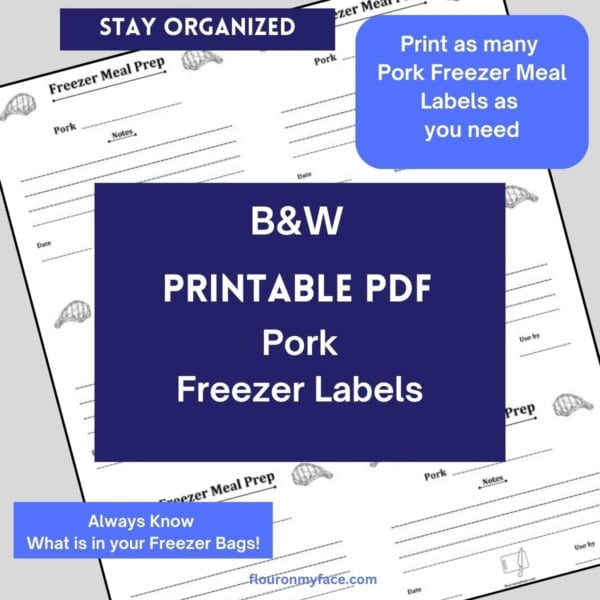 Pork Freezer Meal Labels