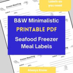 Seafood Freezer Bag label preview image.