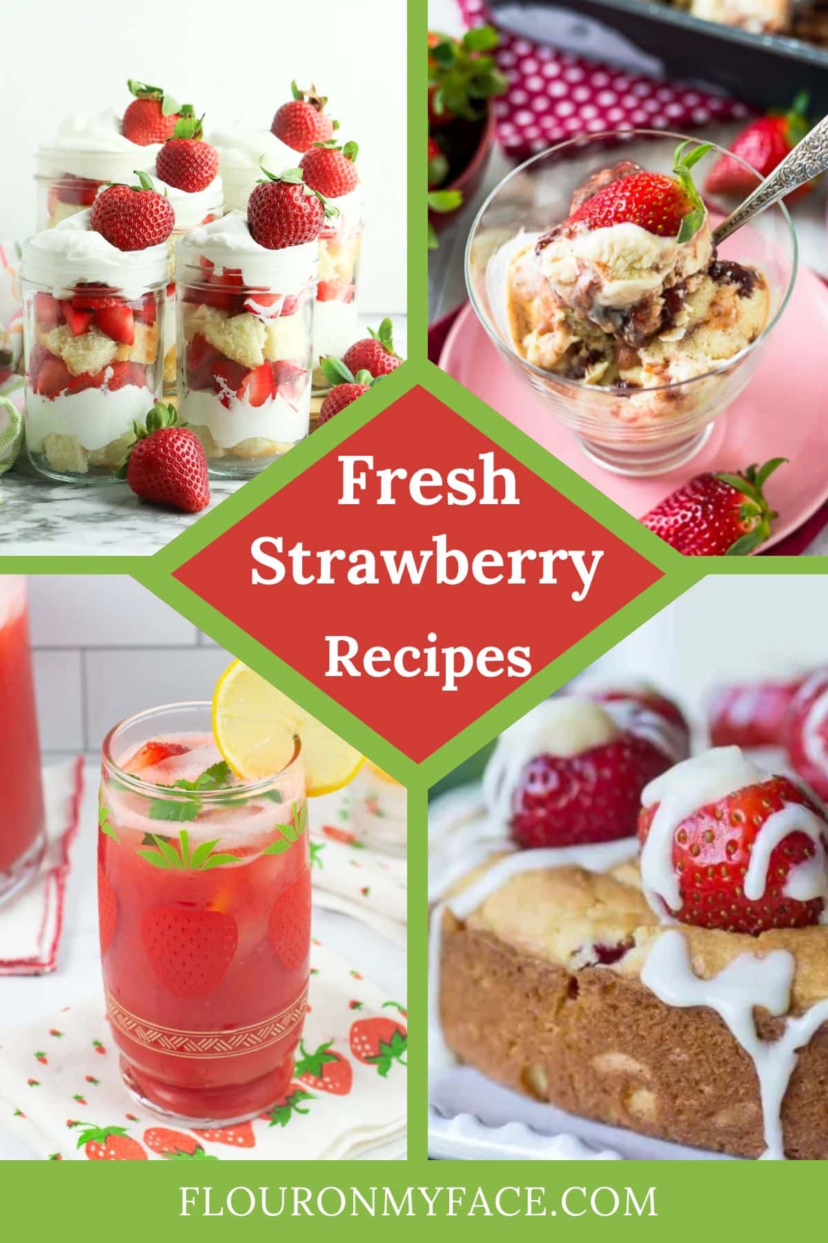 Large preview image of 4 recipes using fresh strawberries.