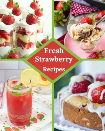 4 strawberry recipes preview image.