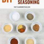 Pork seasoning spices in small bowls.