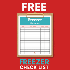 Freezer check list printable preview image.