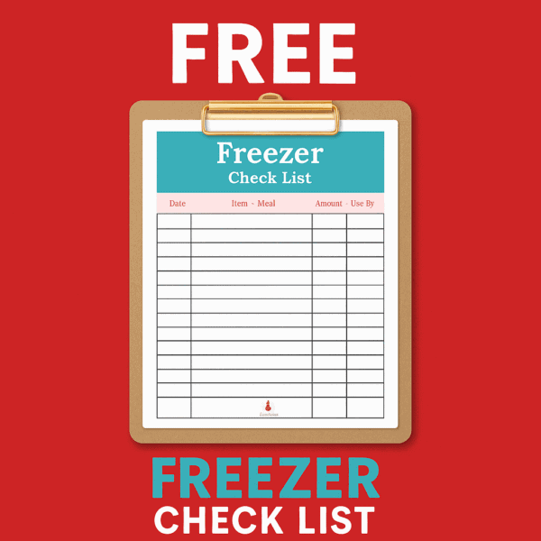 Freezer check list printable preview image.