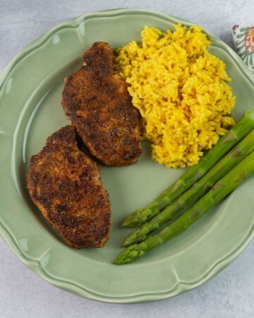 Skillet Pork Chops made with Homemade Pork Chop Seasoning