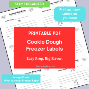 Preview image of cookie dough freezer label.
