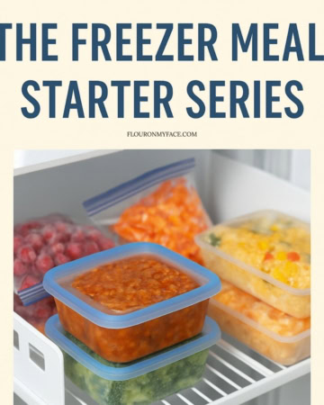Preview of the Freezer Meal email series showing frozen food containers.