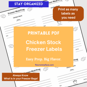 Chicken stock preview image for freezer labels.