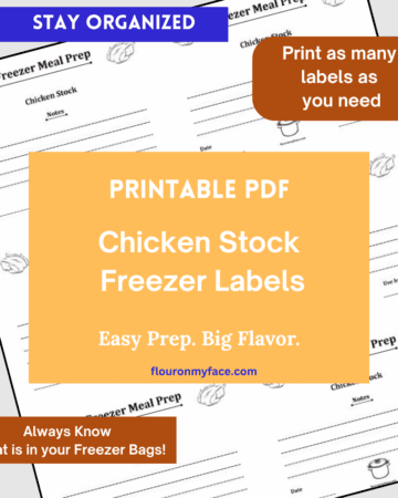 Chicken stock preview image for freezer labels.