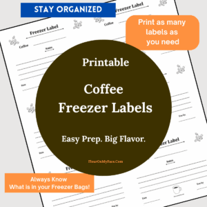 Coffee freezer labels product image.