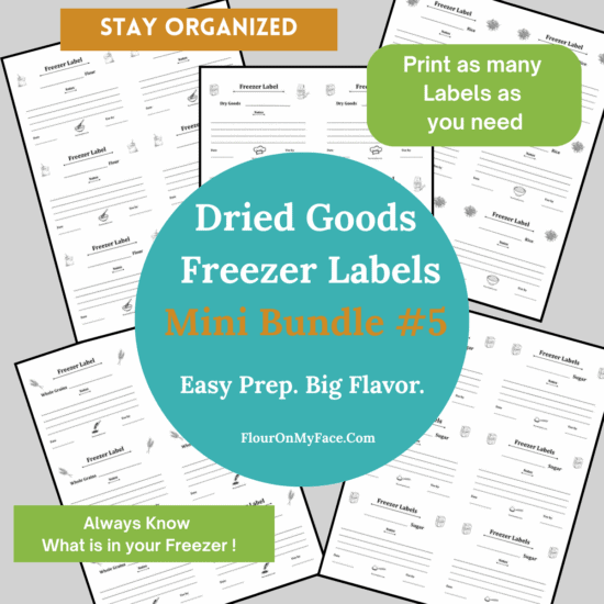 Dry Goods Freezer Labels product image.