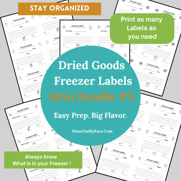 Dry Goods Freezer Labels product image.