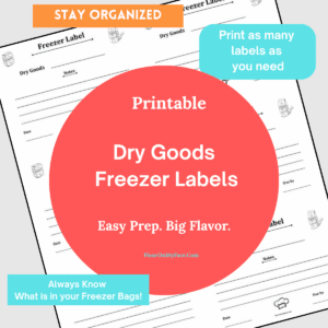 Dry Goods Freezer Label product image.