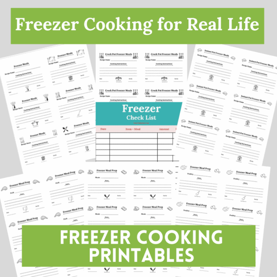 Freezer Cooking Bundle Printables preview.