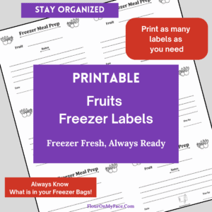 Fruits freezer meal labels preview.