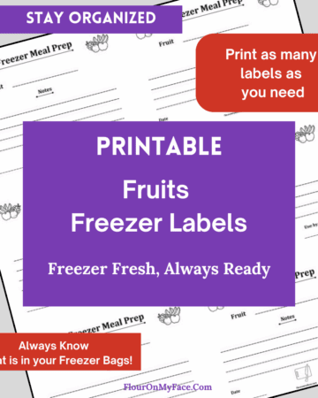 Fruits freezer meal labels preview.