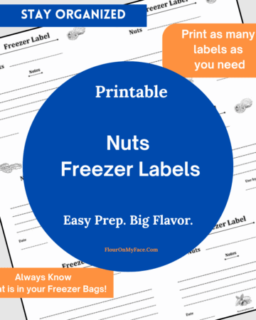 Nut freezer labels product image.