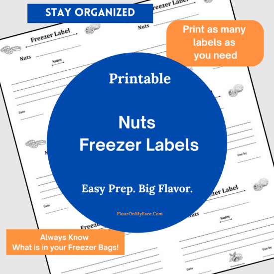 Nut freezer labels product image.