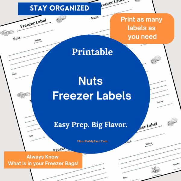 Nut freezer labels product image.