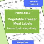Printable vegetable freezer meal Pinterest image.