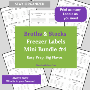 Stocks and Broths Freezer Label Preview image.