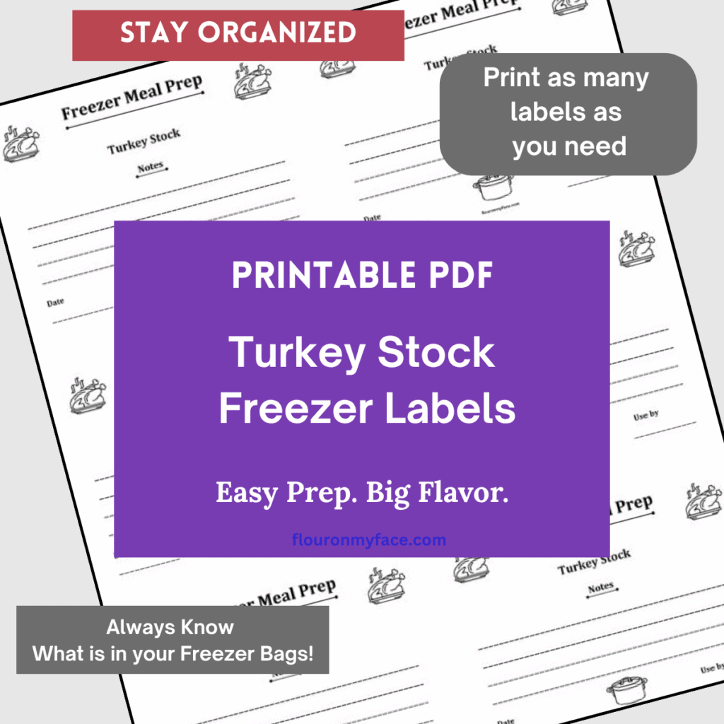 Turkey Stock Freezer Labels