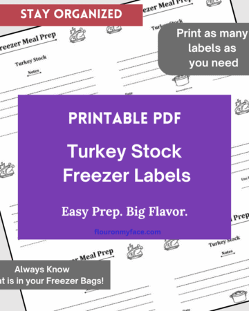 Turkey Stock Freezer Labels preview.